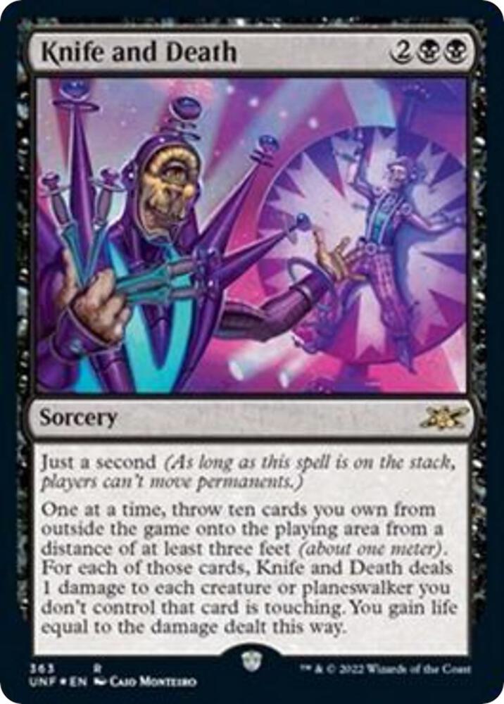 Knife and Death (Galaxy Foil) (363) [Unfinity]