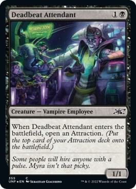 Deadbeat Attendant (Galaxy Foil) (355) [Unfinity]
