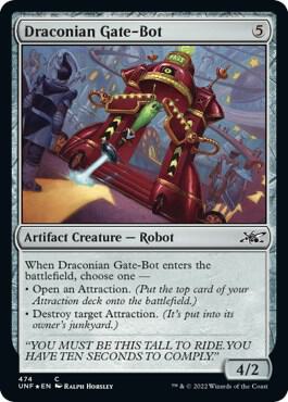 Draconian Gate-Bot (Galaxy Foil) (474) [Unfinity]