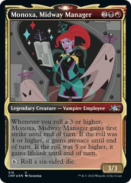 Monoxa, Midway Manager (Showcase) (Galaxy Foil) (516) [Unfinity] [Showcase]