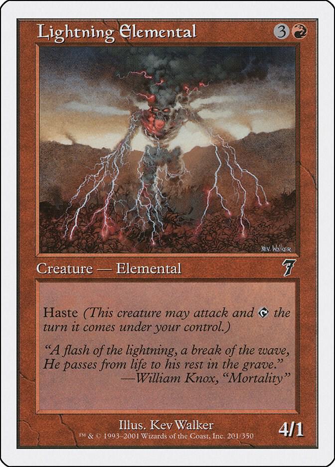 Lightning Elemental (201) [Seventh Edition]