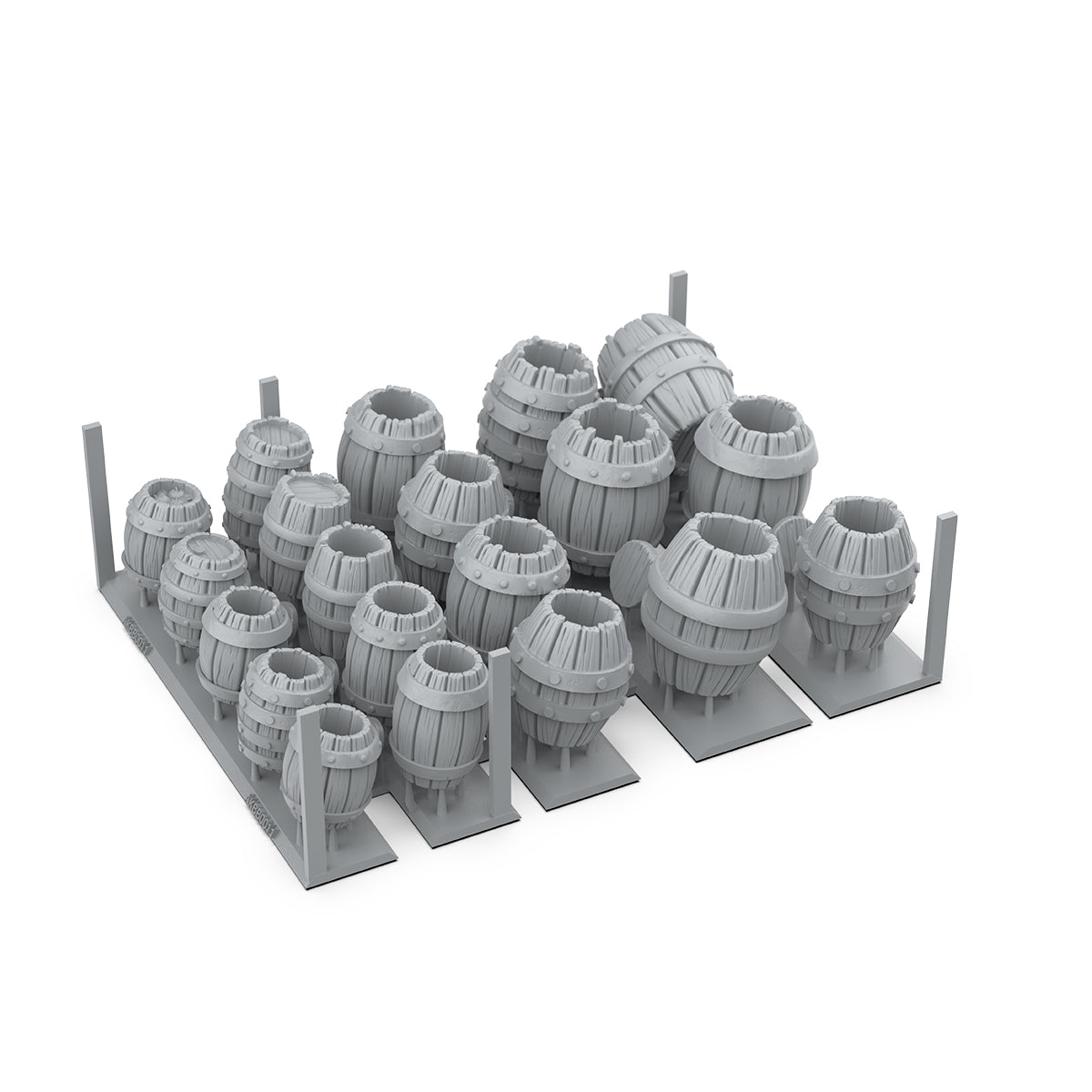 Basing Bits - Wood Barrels 32 Pieces