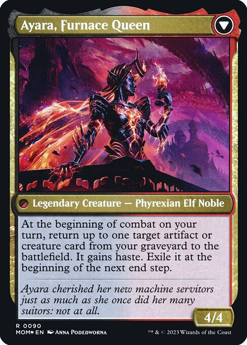 Ayara, Widow of the Realm (90) [Prerelease Cards] Reverse
