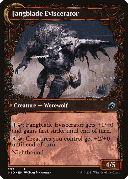 Fangblade Brigand (Showcase) (292) [Innistrad: Midnight Hunt] [Showcase] Reverse