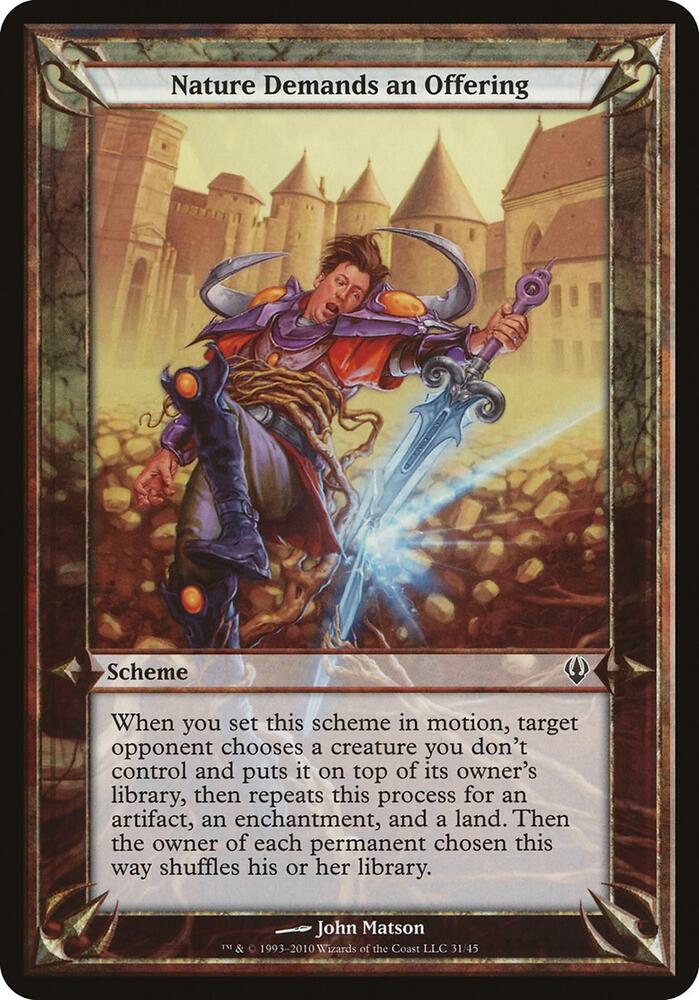 Nature Demands an Offering (Archenemy) [Oversize Cards]