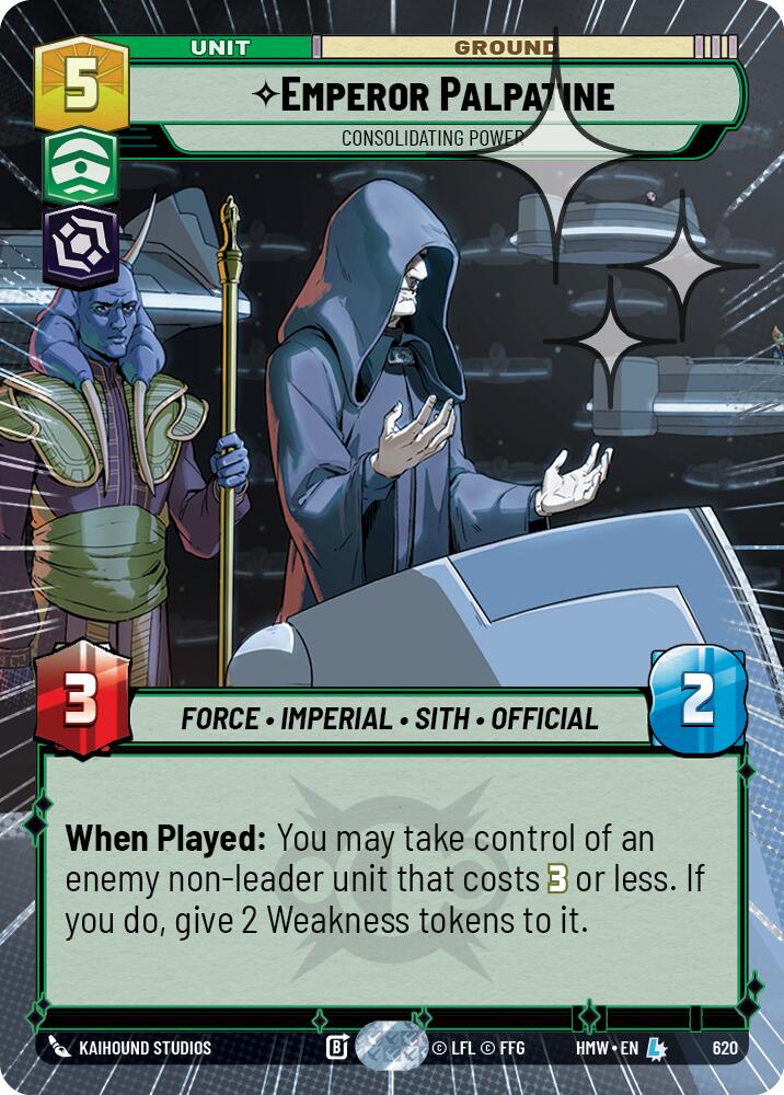 Emperor Palpatine - Consolidating Power (Hyperspace Foil) (620) [Homeworlds]