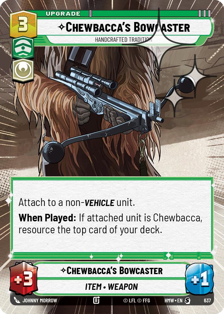 Chewbacca's Bowcaster - Handcrafted Tradition (Hyperspace Foil) (637) [Homeworlds]
