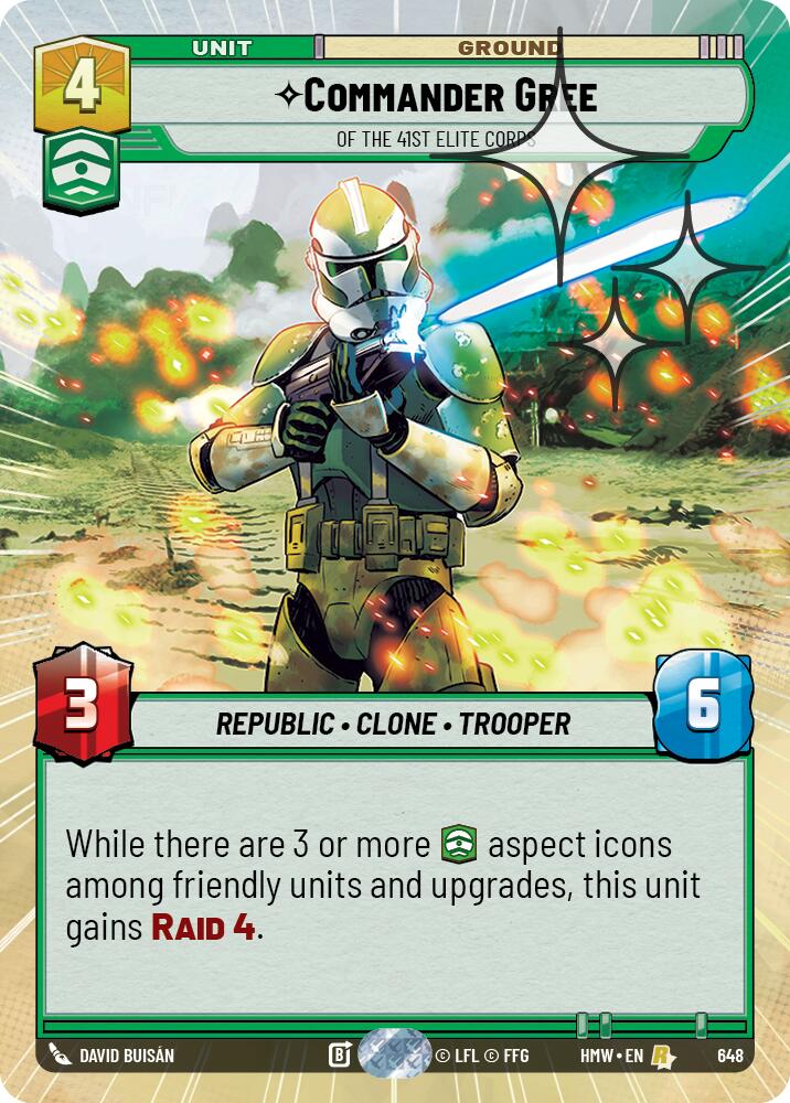 Commander Gree - Of the 41st Elite Corps (Hyperspace Foil) (648) [Homeworlds]