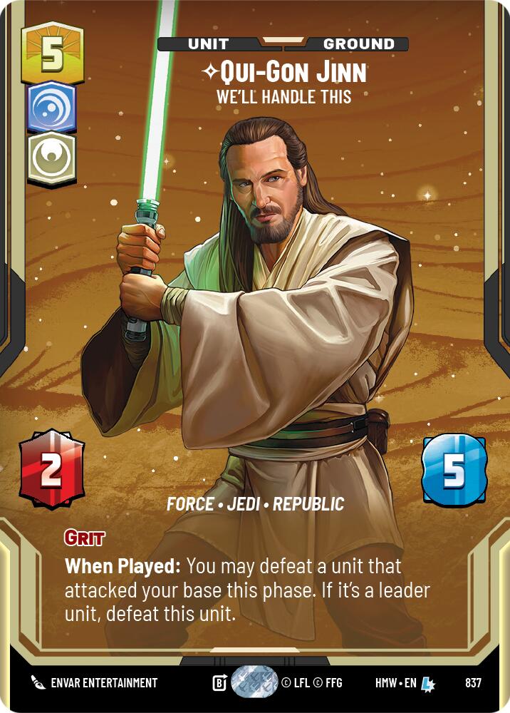Qui-Gon Jinn - We'll Handle This (Prestige) (837) [Homeworlds]
