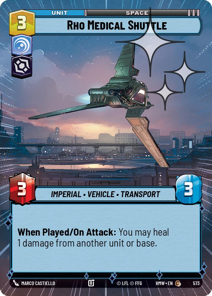 Rho Medical Shuttle (Hyperspace Foil) (573) [Homeworlds]