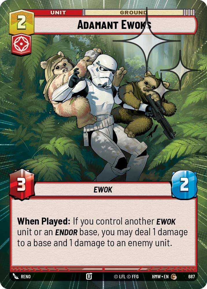 Adamant Ewoks (Hyperspace Foil) (687) [Homeworlds]