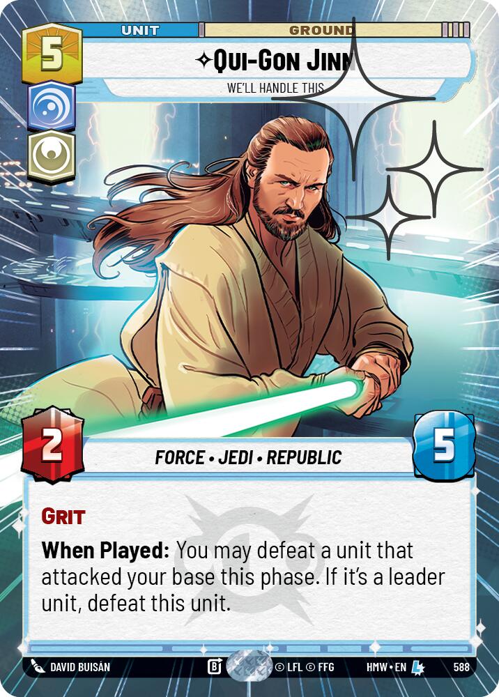 Qui-Gon Jinn - We'll Handle This (Hyperspace Foil) (588) [Homeworlds]
