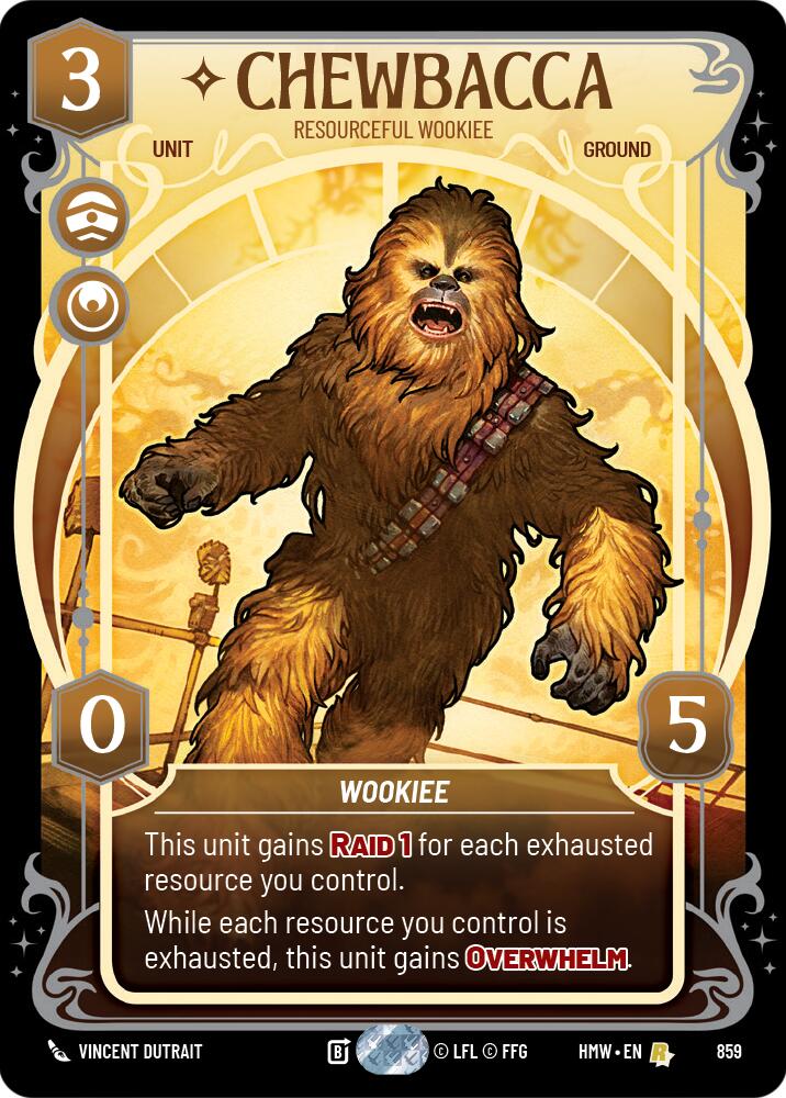 Chewbacca - Resourceful Wookiee (Prestige Foil) (859) [Homeworlds]