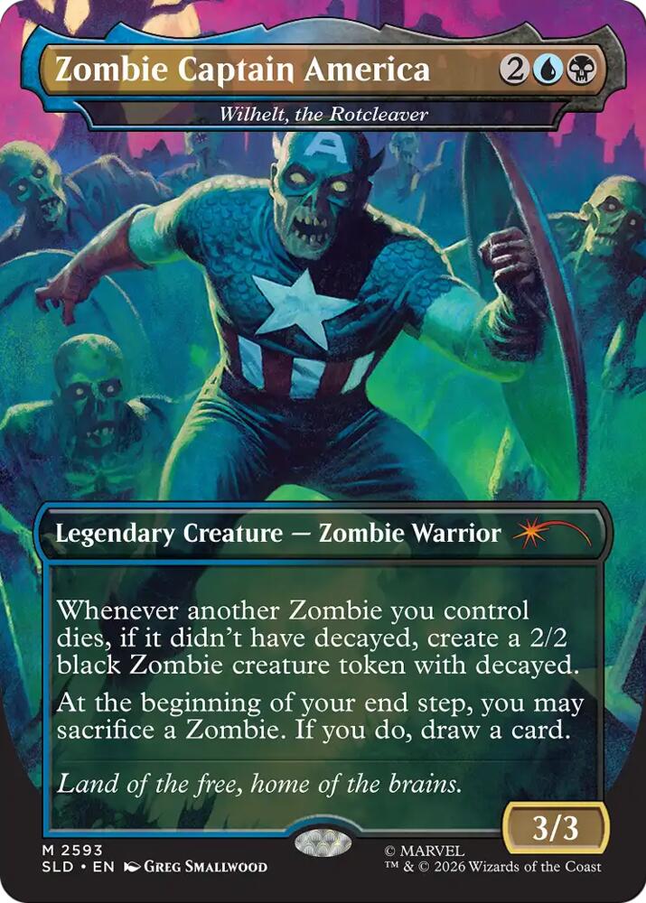 Zombie Captain America - Wilhelt, the Rotcleaver (2593) [Secret Lair Drop]