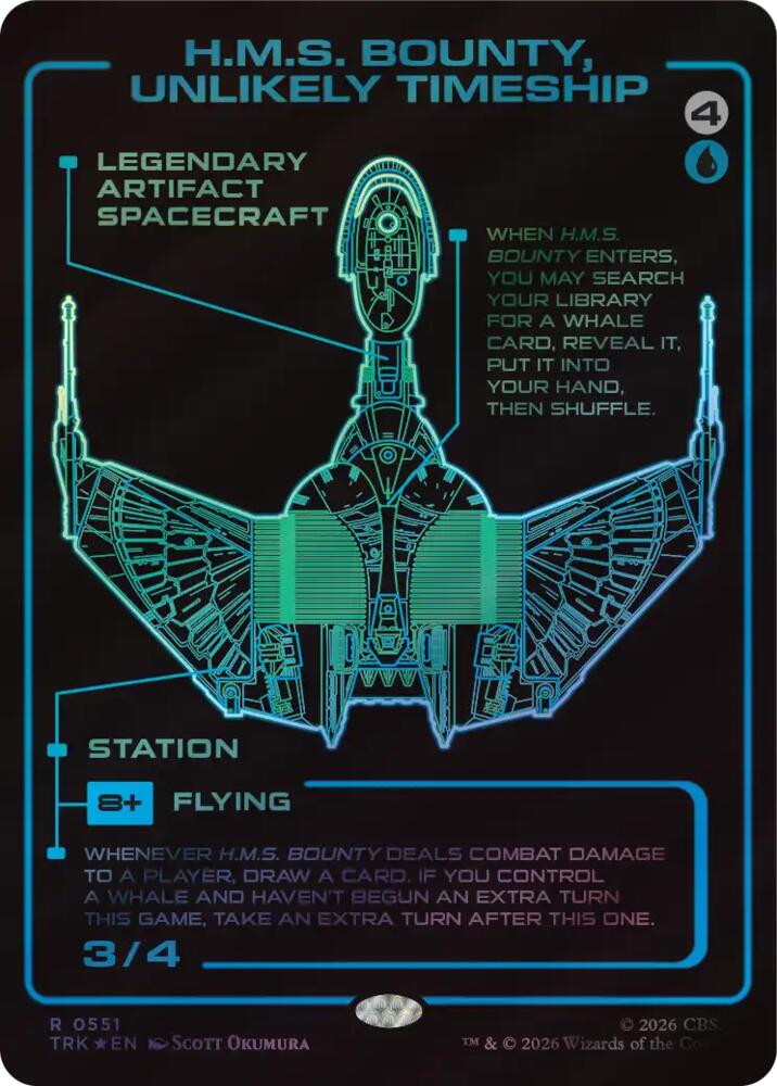 H.M.S. Bounty, Unlikely Timeship (Showcase) (Surge Foil) (551) [Star Trek]
