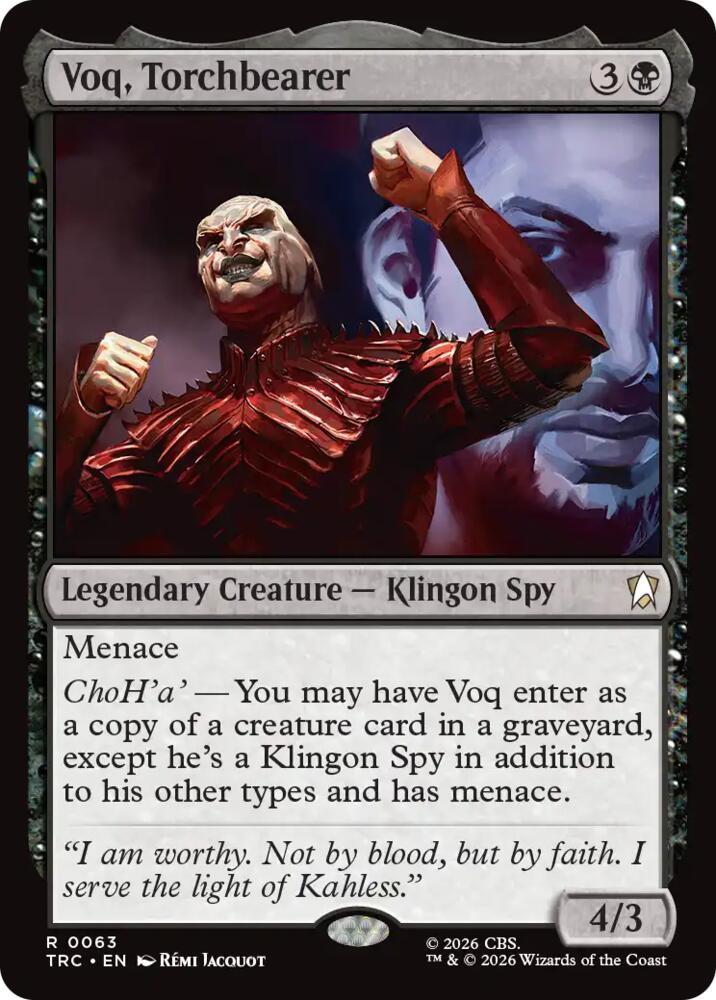 Voq, Torchbearer (Surge Foil) (63) [Star Trek Commander]