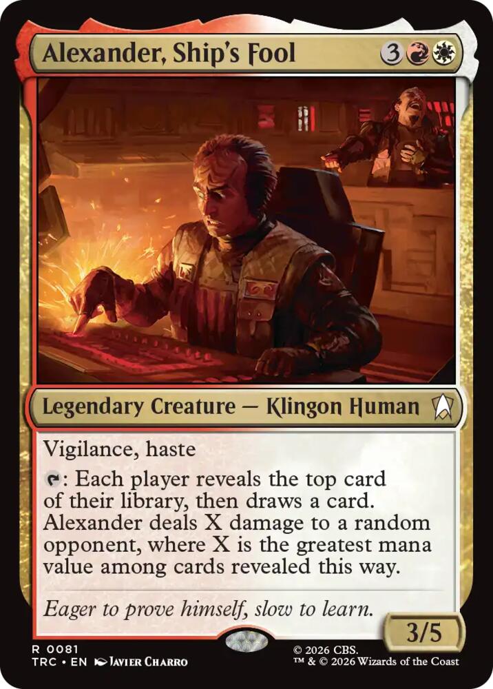 Alexander, Ship's Fool (Surge Foil) (81) [Star Trek Commander]