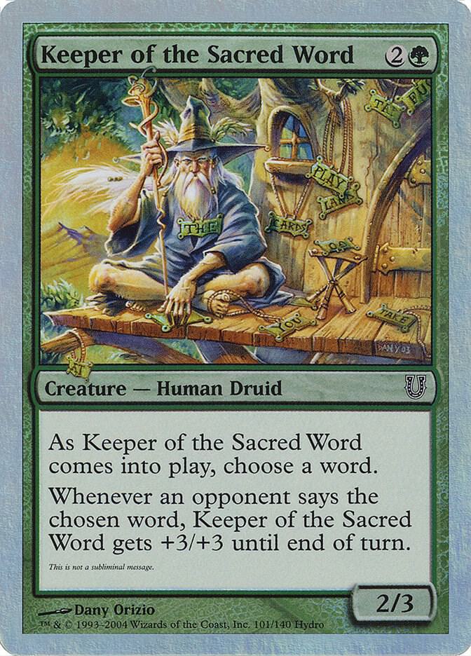 Keeper of the Sacred Word (101) [Unhinged]