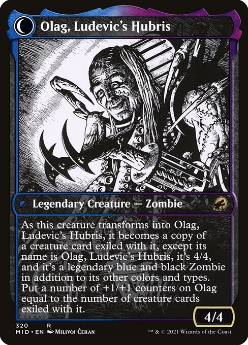 Ludevic, Necrogenius (Showcase) (320) [Innistrad: Midnight Hunt] [Showcase] Reverse