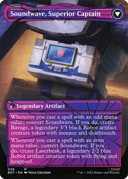 Soundwave, Sonic Spy (Shattered Glass) (28) [Transformers] [Borderless] Reverse