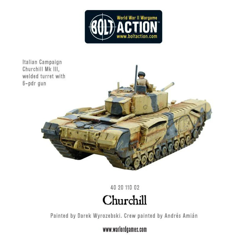 Bolt Action Churchill Tank (Plastic) (English)