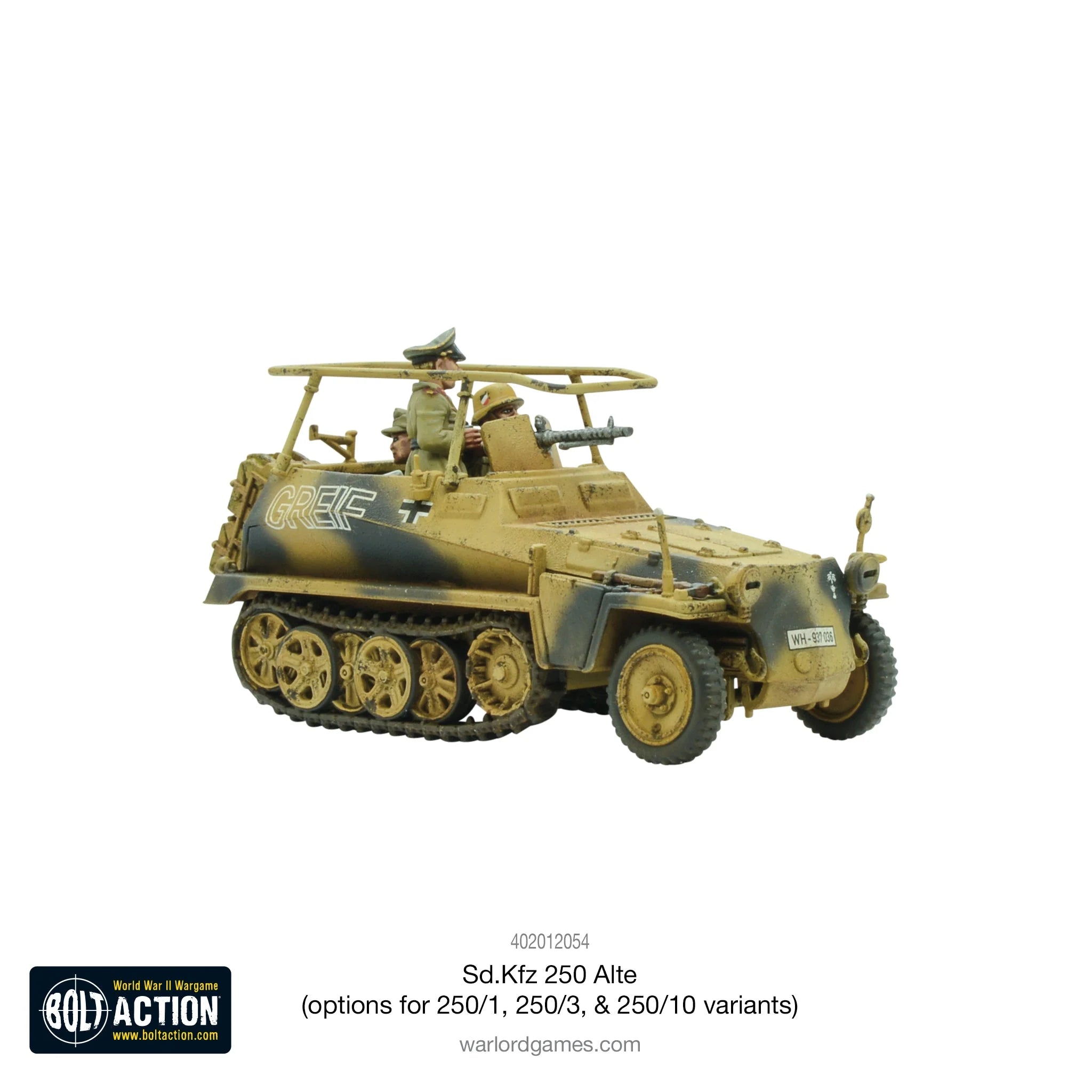 Bolt Action German Veteran Sd.Kfz 250 (Alte) half-track (options to make 250/1, 250/3 or 250/10 variants) (English)