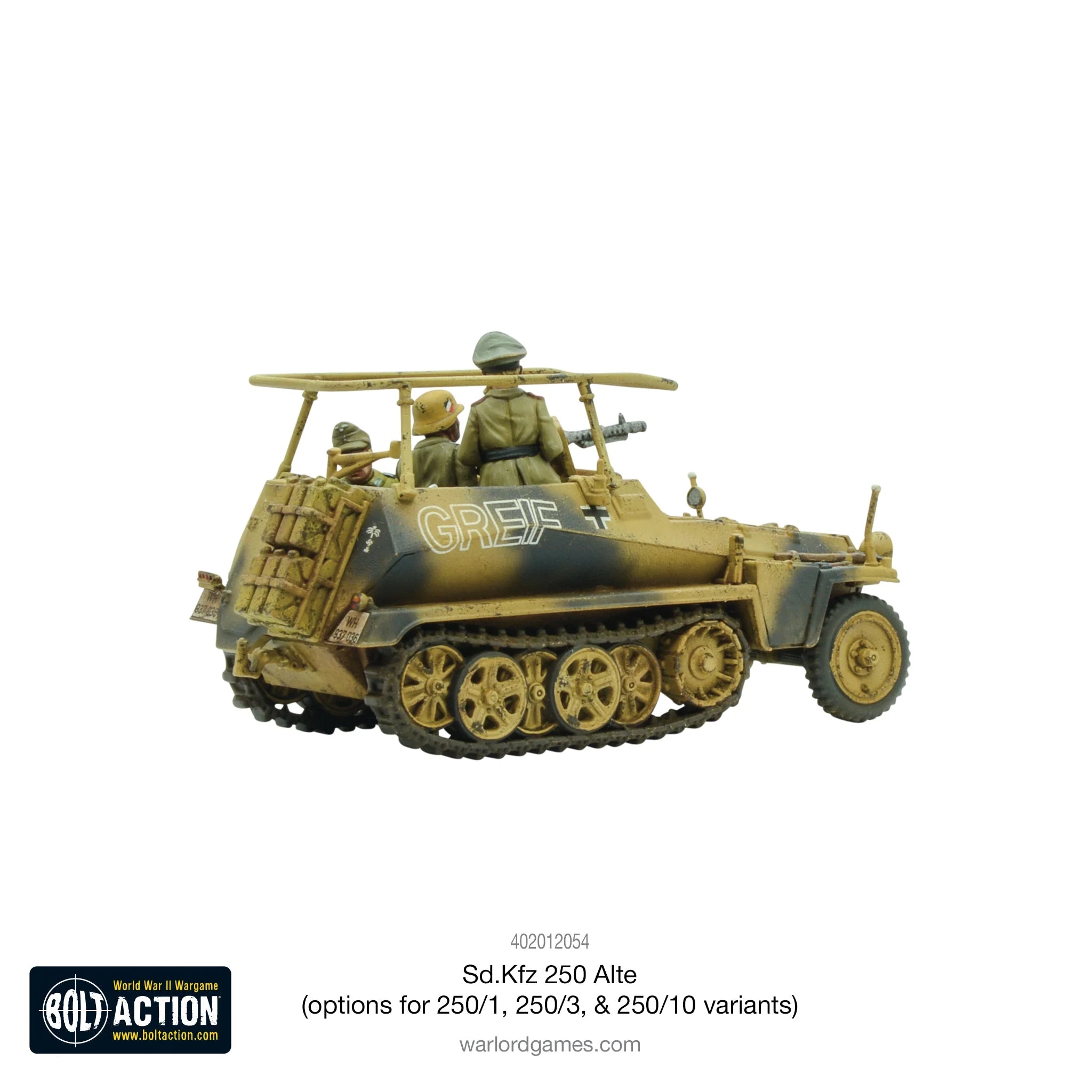 Bolt Action German Veteran Sd.Kfz 250 (Alte) half-track (options to make 250/1, 250/3 or 250/10 variants) (English)