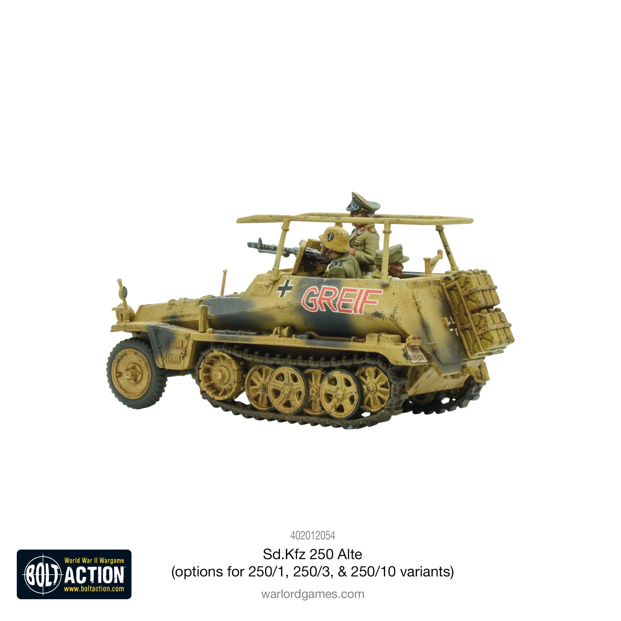 Bolt Action German Veteran Sd.Kfz 250 (Alte) half-track (options to make 250/1, 250/3 or 250/10 variants) (English)