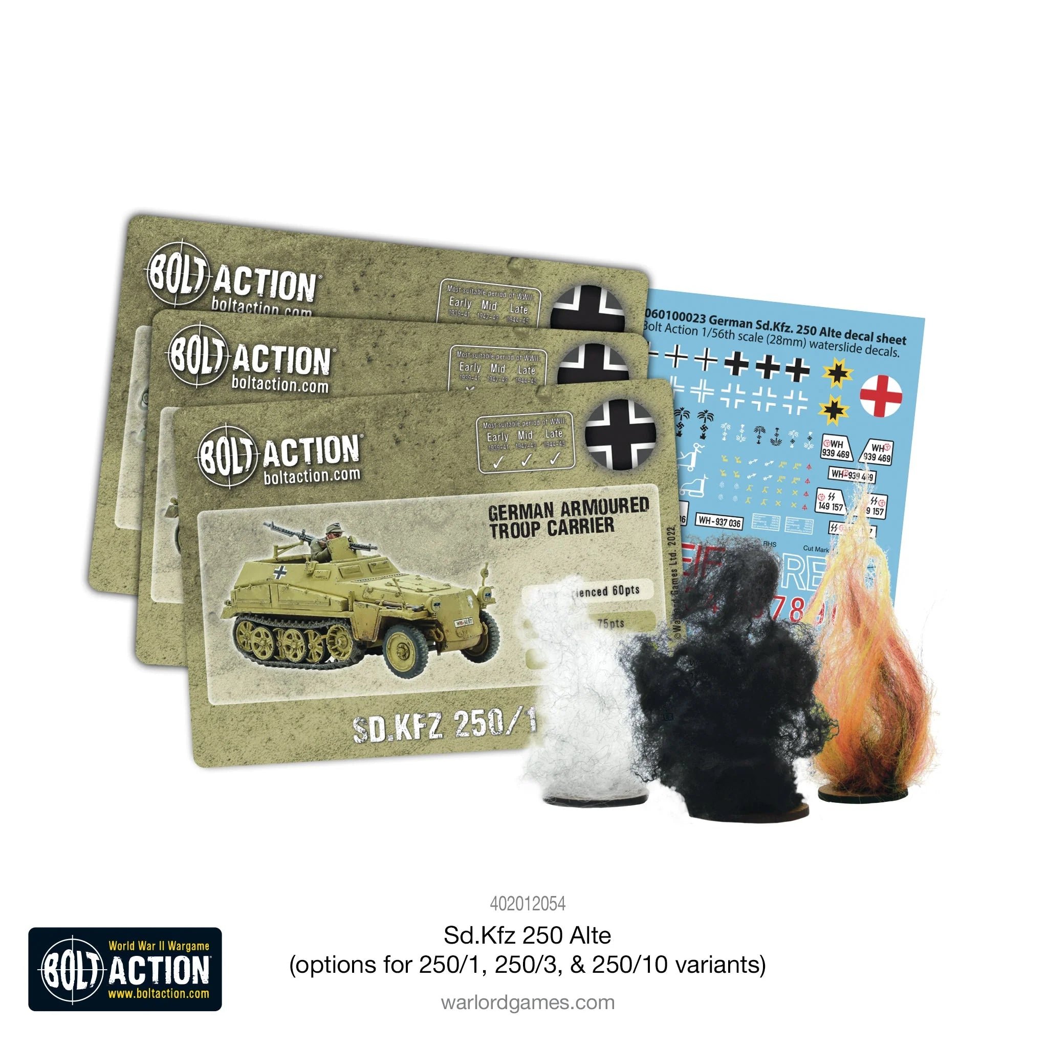 Bolt Action German Veteran Sd.Kfz 250 (Alte) half-track (options to make 250/1, 250/3 or 250/10 variants) (English)