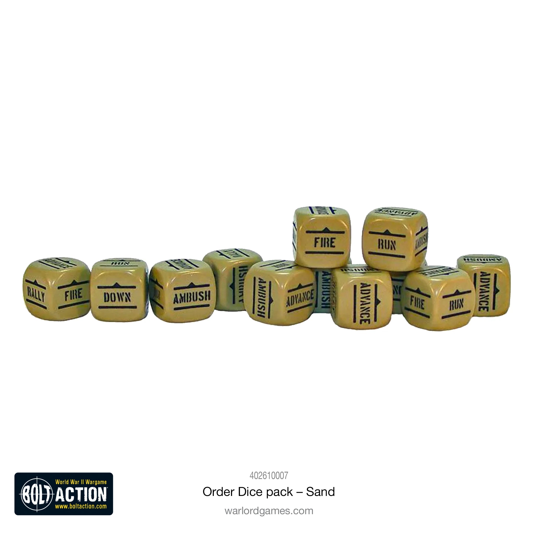 Bolt Action: Orders Dice Pack - Sand (English)