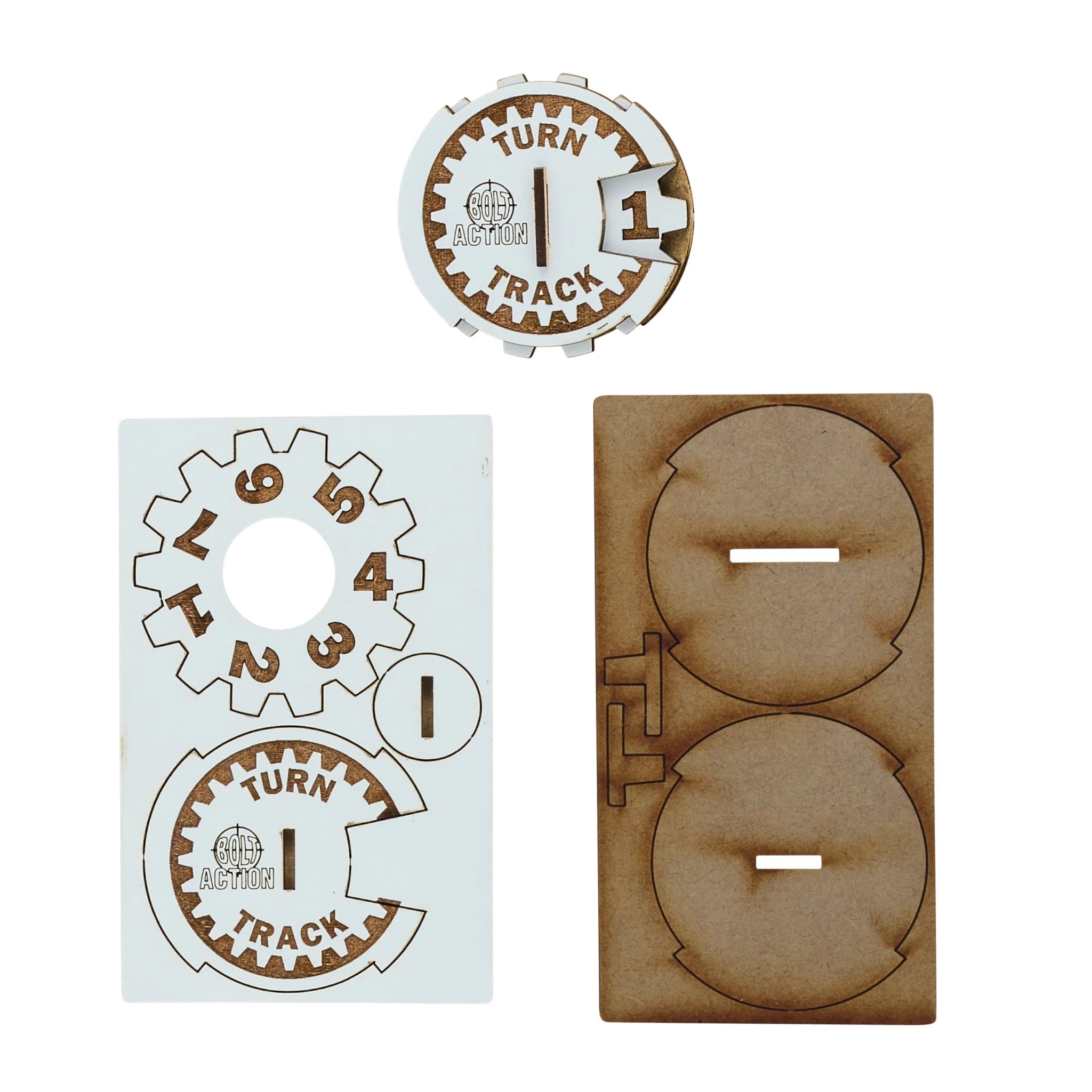 Marqueur de virage Bolt Action en MDF (anglais)