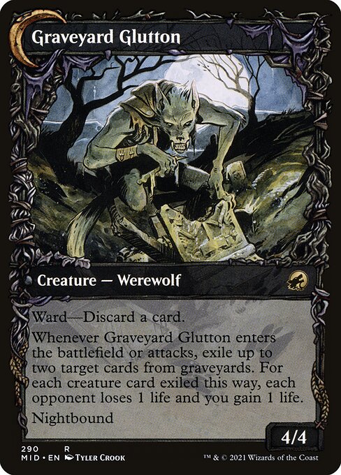 Graveyard Trespasser (Showcase) (290) [Innistrad: Midnight Hunt] [Showcase] Reverse