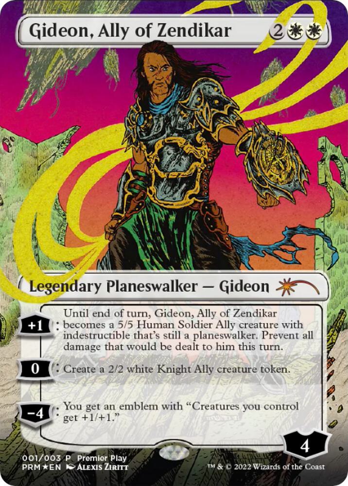 Gideon, Ally of Zendikar (1) [Pro Tour Promos] [Borderless]