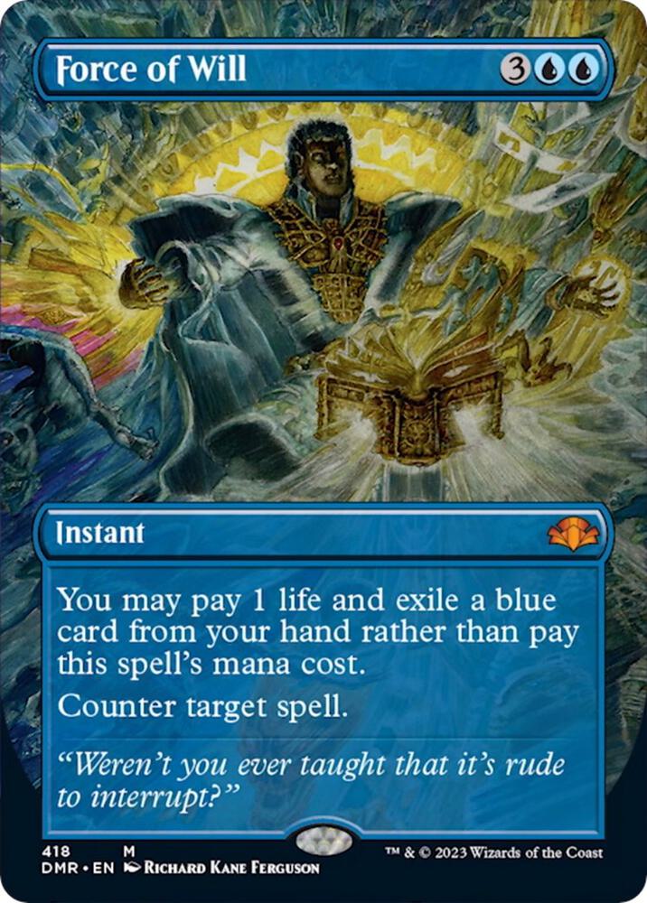 Force of Will (Borderless) (418) [Dominaria Remastered] [Borderless]