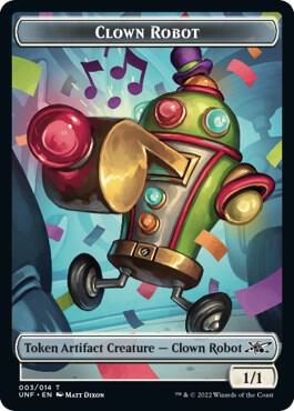 Clown Robot (003) // Treasure (012) Double-sided Token [Unfinity]