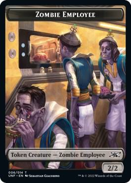 Zombie Employee // Food (010) Double-sided Token [Unfinity]