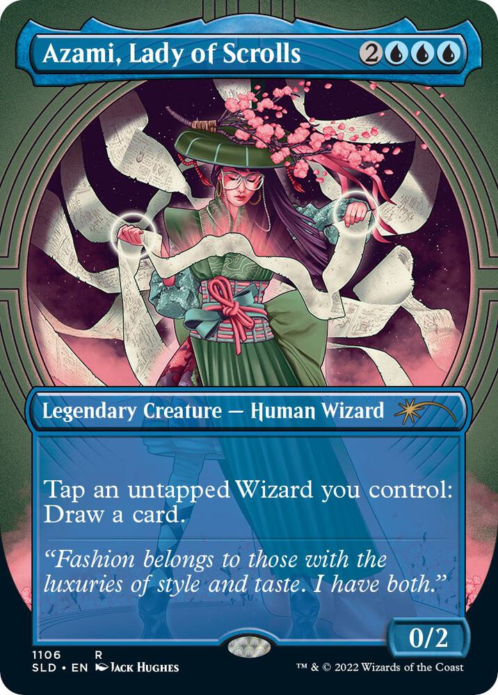 Azami, Lady of Scrolls (Borderless) (1106) [Secret Lair Drop] [Borderless]