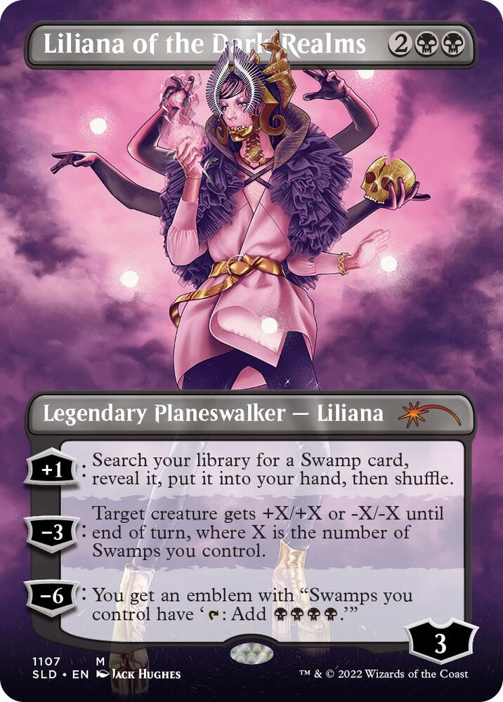 Liliana of the Dark Realms (Borderless) (1107) [Secret Lair Drop] [Borderless]