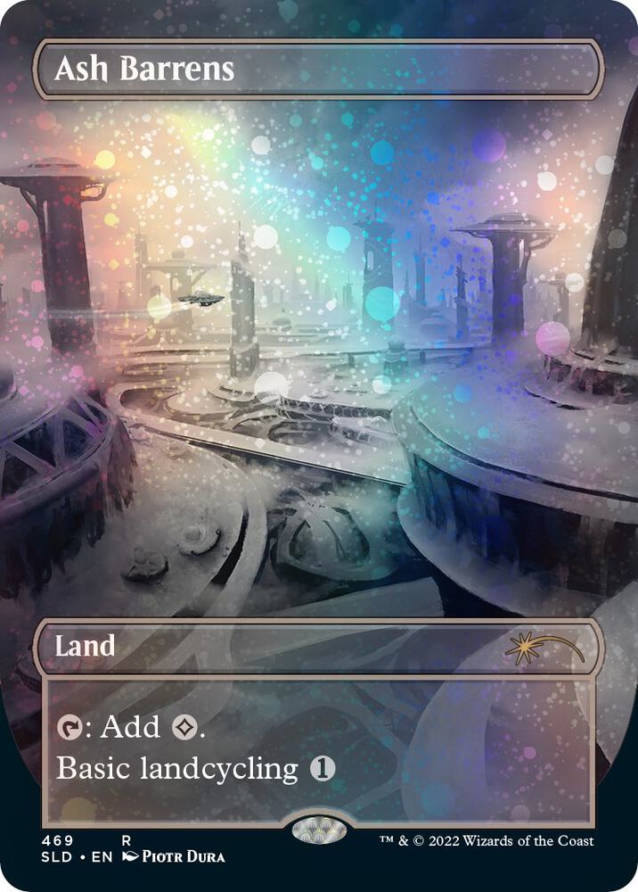 Ash Barrens (Borderless) (Galaxy Foil) (469) [Secret Lair Drop] [Borderless]