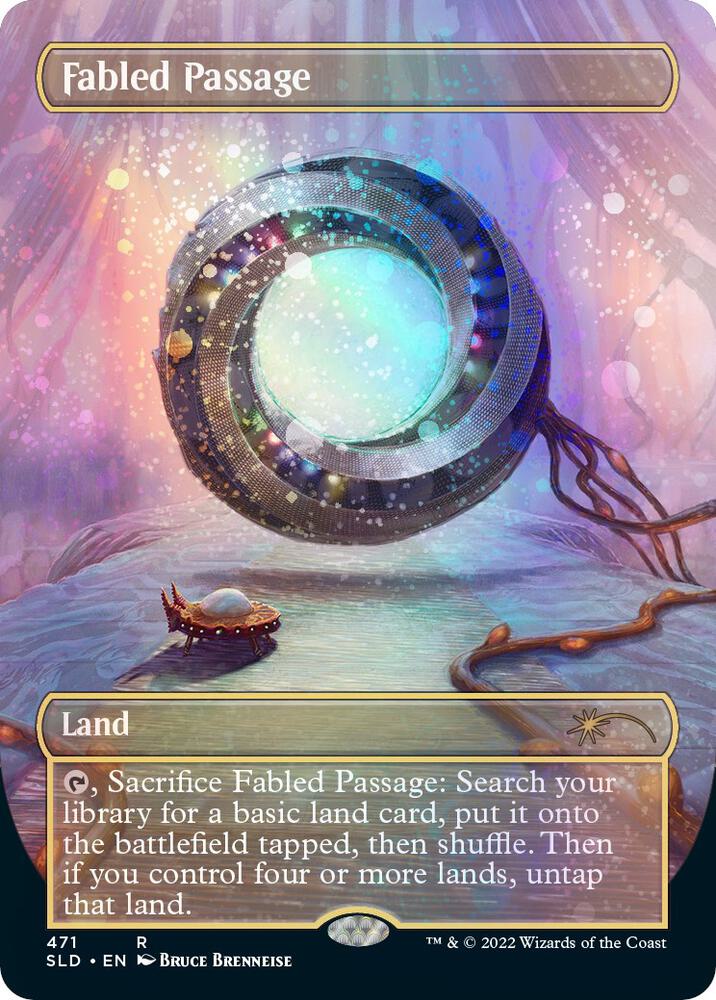 Fabled Passage (Borderless) (Galaxy Foil) (471) [Secret Lair Drop] [Borderless]