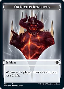 Emblem - Ob Nixilis Reignited Double-Sided Token (26) [Starter Commander Decks]