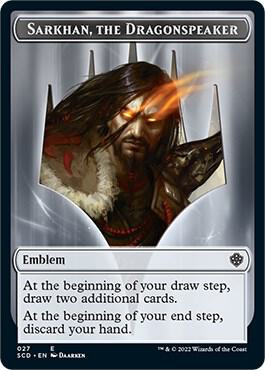 Emblem - Sarkhan, the Dragonspeaker Double-Sided Token (27) [Starter Commander Decks]