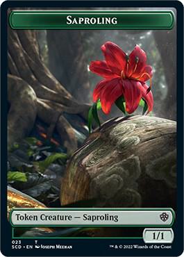 Saproling // Human Warrior Double-Sided Token (23 // 6) [Starter Commander Decks]