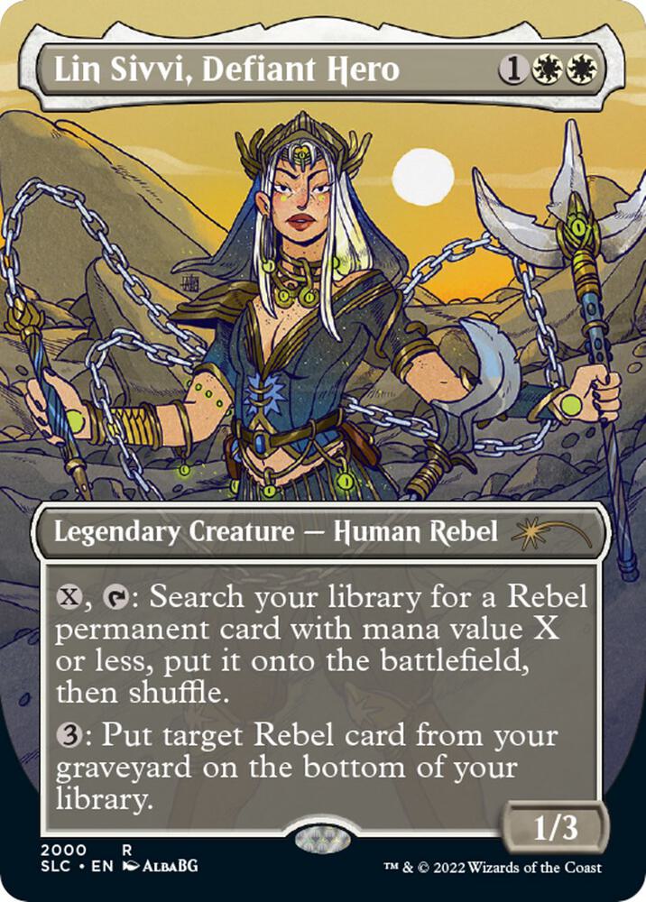 Lin Sivvi, Defiant Hero (2000) [Secret Lair Countdown Kit] [Borderless]