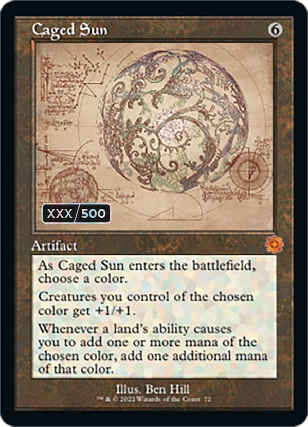 Caged Sun (Schematic) (Serial Numbered) (72) [The Brothers' War Retro Artifacts]
