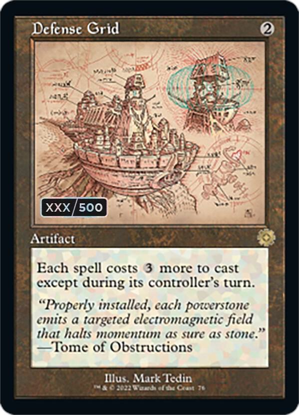 Defense Grid (Schematic) (Serial Numbered) (76) [The Brothers' War Retro Artifacts]