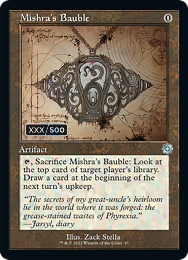 Mishra's Bauble (Schematic) (Serial Numbered) (97) [The Brothers' War Retro Artifacts]