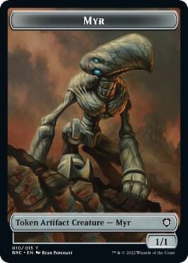 Myr // Powerstone Double-Sided Token (10 // 7) [The Brothers' War Commander]