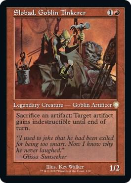 Slobad, Goblin Tinkerer (Retro Frame) (118) [The Brothers' War Commander]