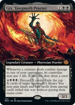 Gix, Yawgmoth Praetor (Extended Art) (326) [The Brothers' War] [Extended Art]